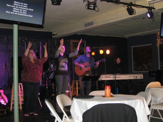 Jennifer Martin "Glory To You" with Ivalene & Rachel teaching the hand motions. 