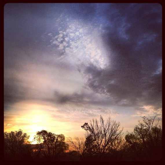 Your love O Lord reaches to the heavens, your faithfulness to the skies. Psalm 36:5 [Sunrise photo April 26 2013]